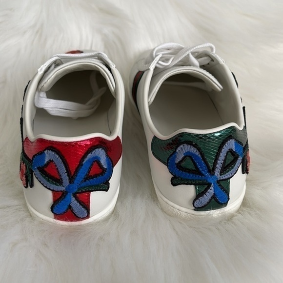 GUCCI‎ NEW soft Lam leather sneakers authentic 100% - Picture 6 of 15